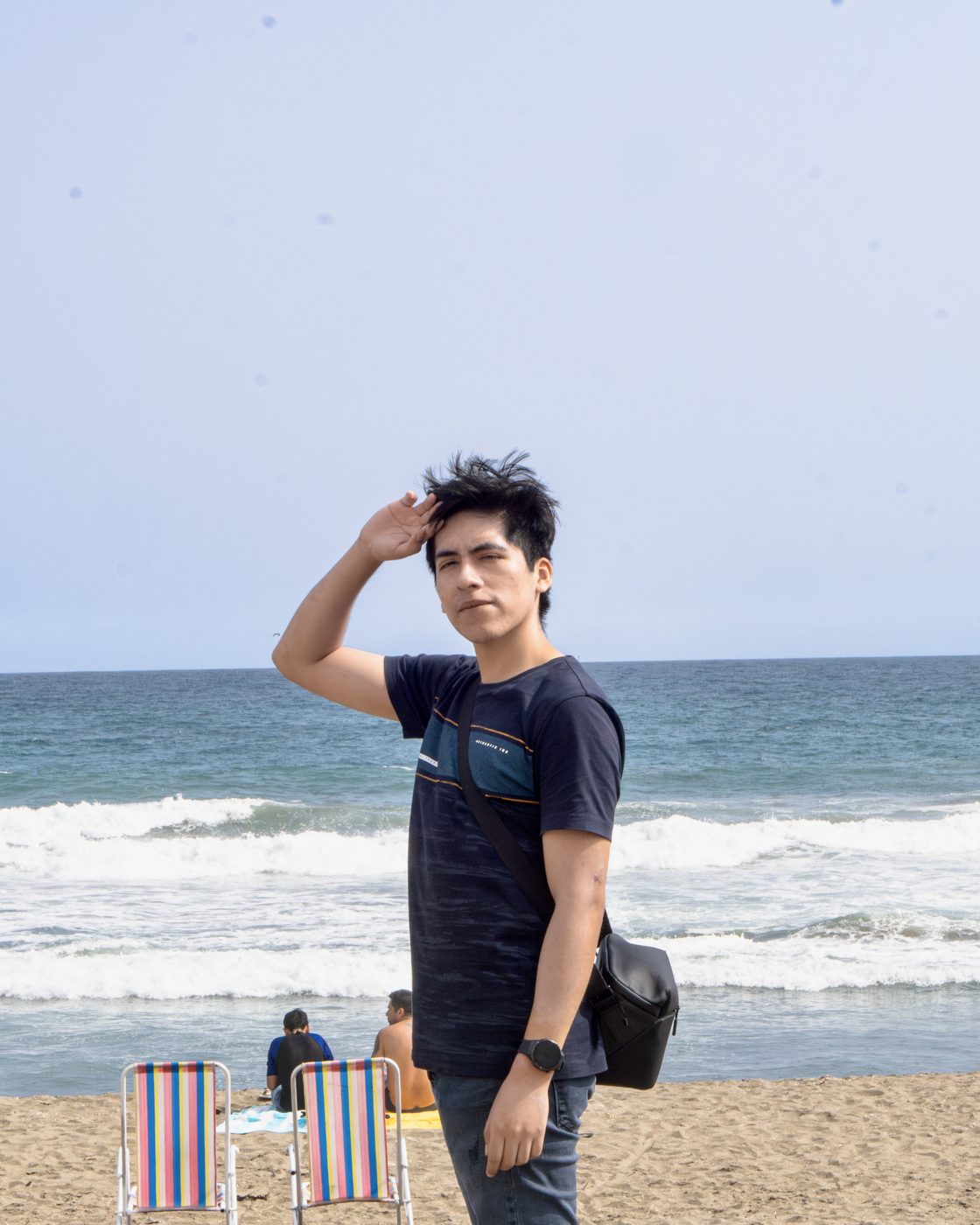 Jonel Ralf en la costa de Lima.